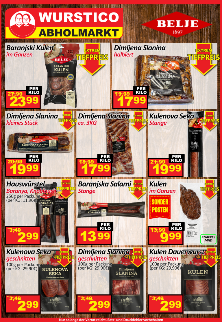 Dauertiefpreise Belje
